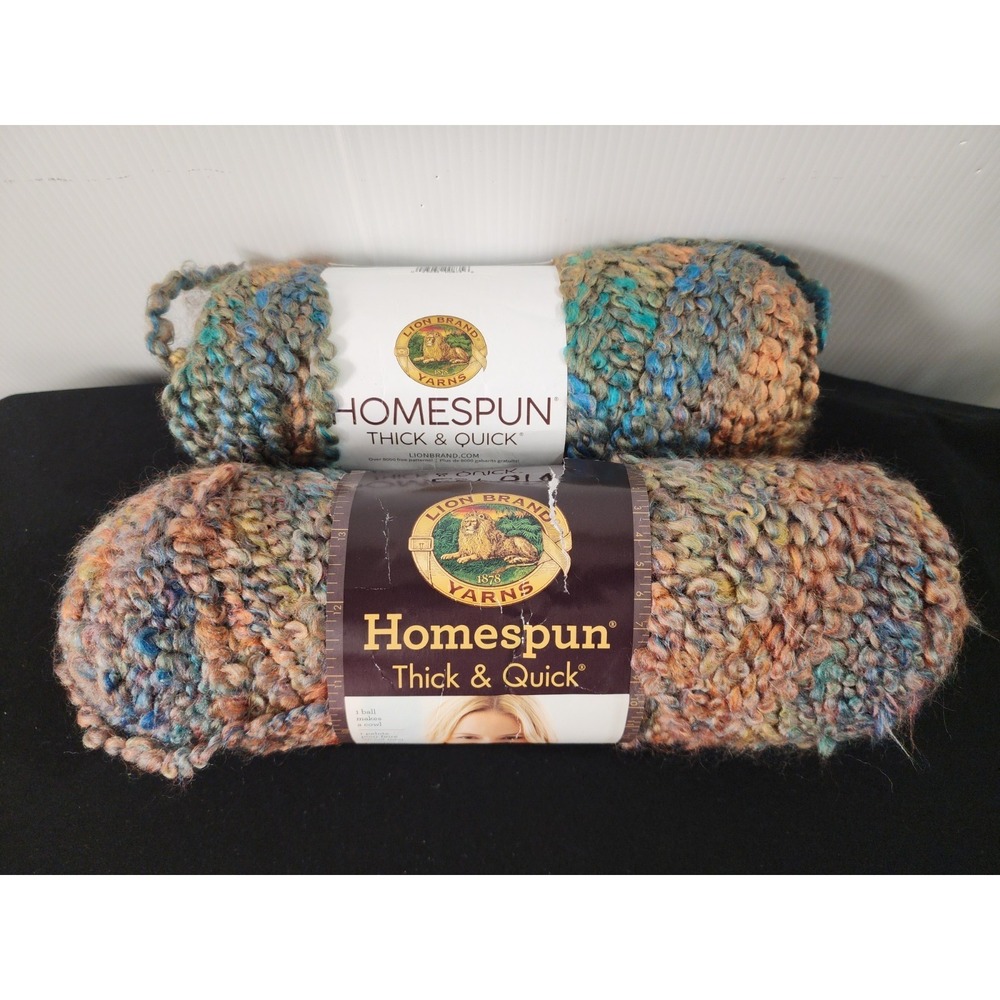 Lion Brand Homespun Thick & Quick Yarn Painted Desert Lot of 2 Acrylic/Polyester